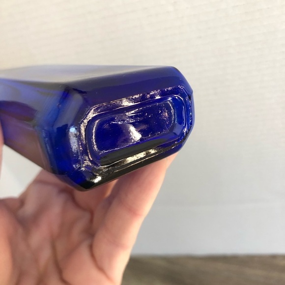 Vintage Cobalt Glass Medicine Bottle - Picture 10 of 12